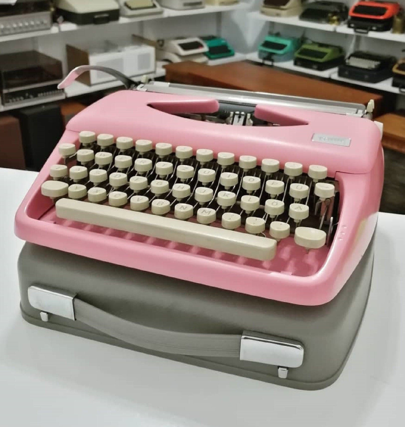 Trumph Tippa Typewriter | Adler Tippa Pink Elegance, 1960 Model | White  Keyboard for a Stylish Twist on Vintage Writing!