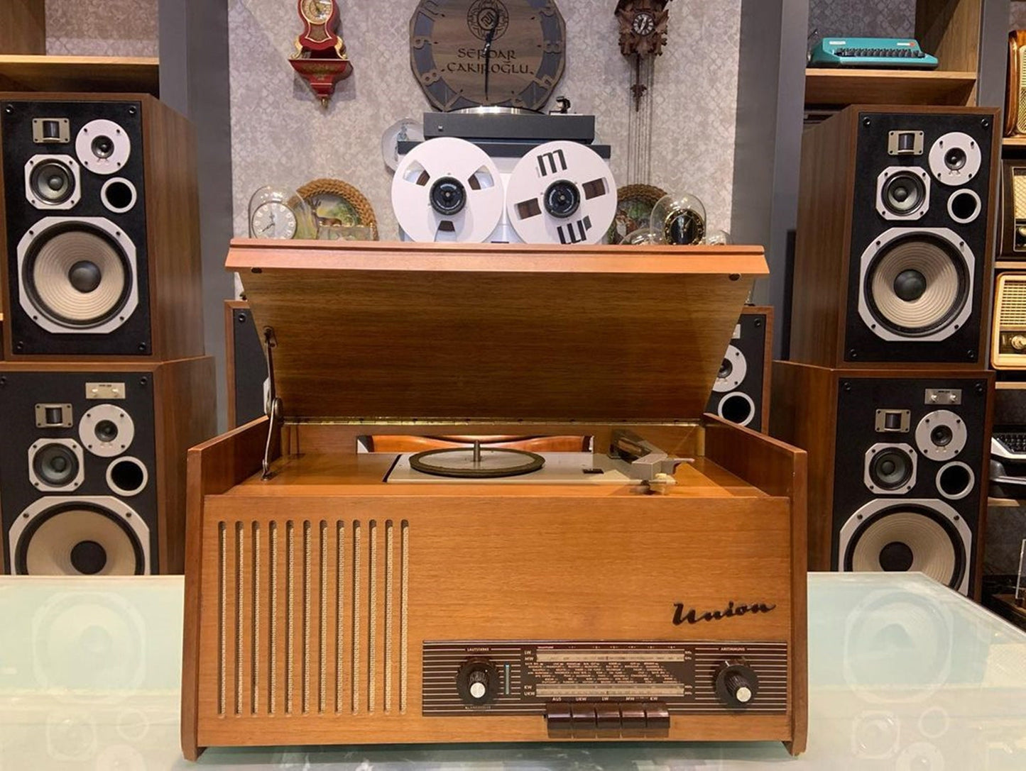 Germany Union Lamp Radio With Pikap| Vintage Radio | Orjinal Old Radio | Radio | Lamp Radio |