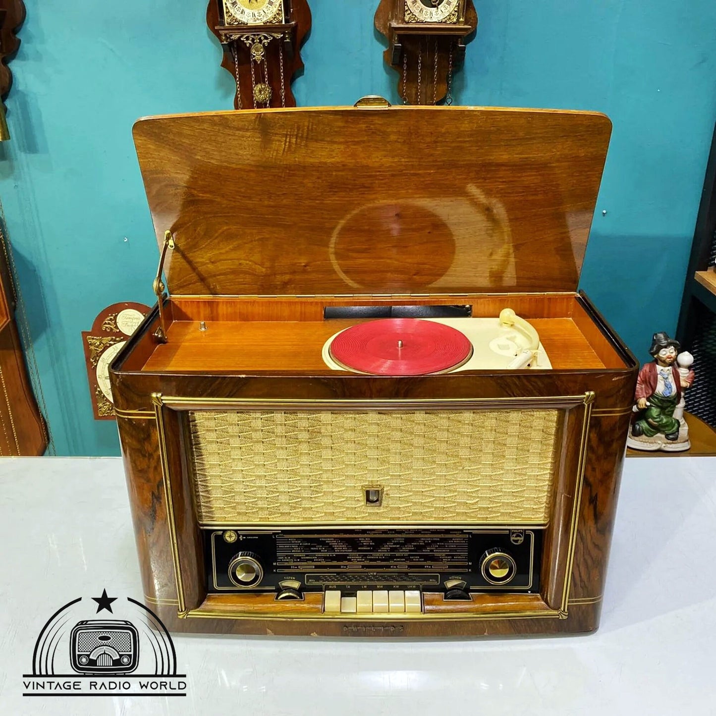 PHLIPS PHONOSÜPER 544 - Vintage Radio Marvel, Antique Classic, Lamp Radio Delight!, Turntable