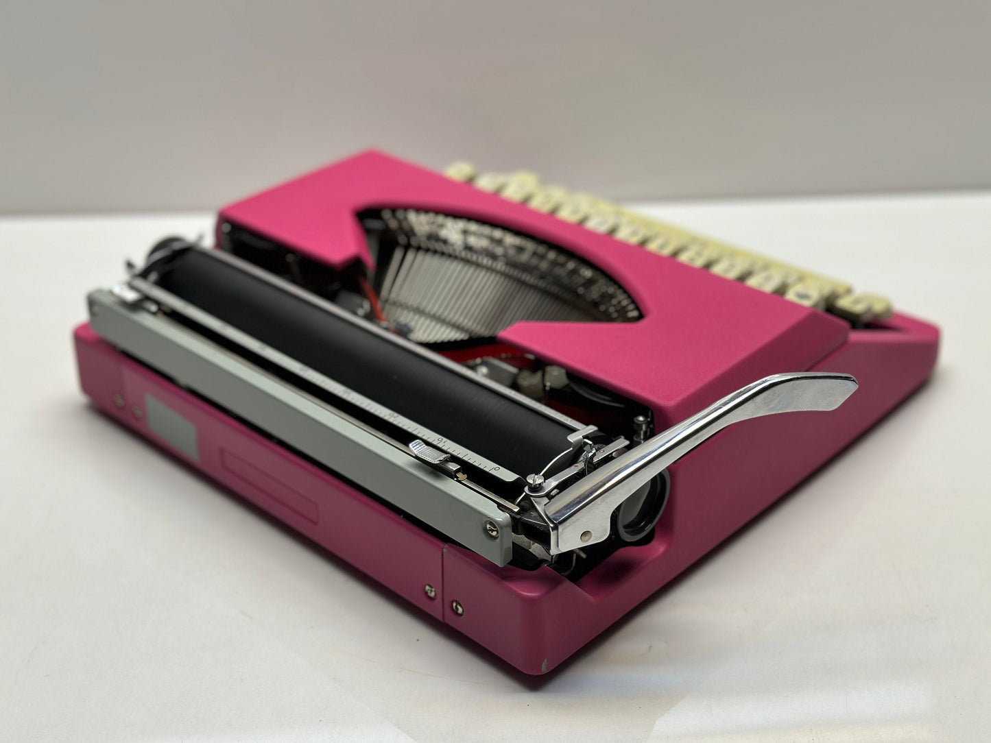 Royal B Typewriter - Antique Typewriter - The Best Typewriter - Working Typewriter, Vibrant Fuchsia Design, and Complete Set with Black Bag