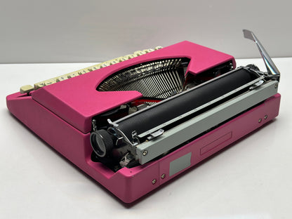 Royal B Typewriter - Antique Typewriter - The Best Typewriter - Working Typewriter, Vibrant Fuchsia Design, and Complete Set with Black Bag