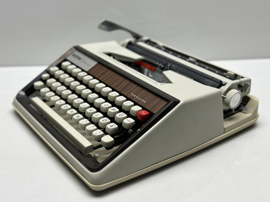 Brother Deluxe Typewriter - Vintage 1955 Edition in Classic Whiter - Warranty Included, Complete Documentation, Portable Case,