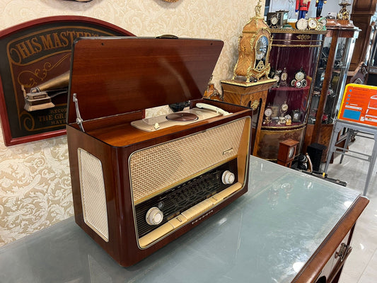 German Grundig 3079 lamp Radio with Record  | Vintage Radio | Orjinal Old Radio | Antique Radio | Lamp Radio | Turntable
