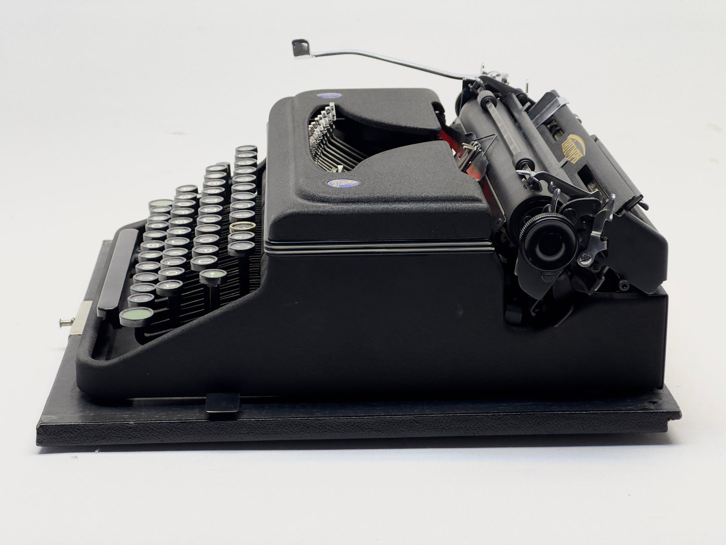 Adler Triumph Typewriter - 1940 Model with QWERTZ Layout and Glass Black Keys - Antique Typewriter - Working Typewriter