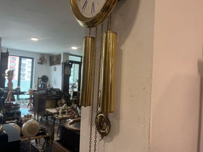 Collectible Antique Hermle Wall Clock with Detailed Weights - Perfect Condition, Fully Functional