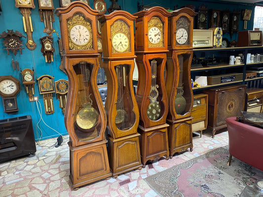 Antique French and English Grandfather Clocks | Key Wind and Weight-Driven Models | 220 cm Tall | Custom Orders Available