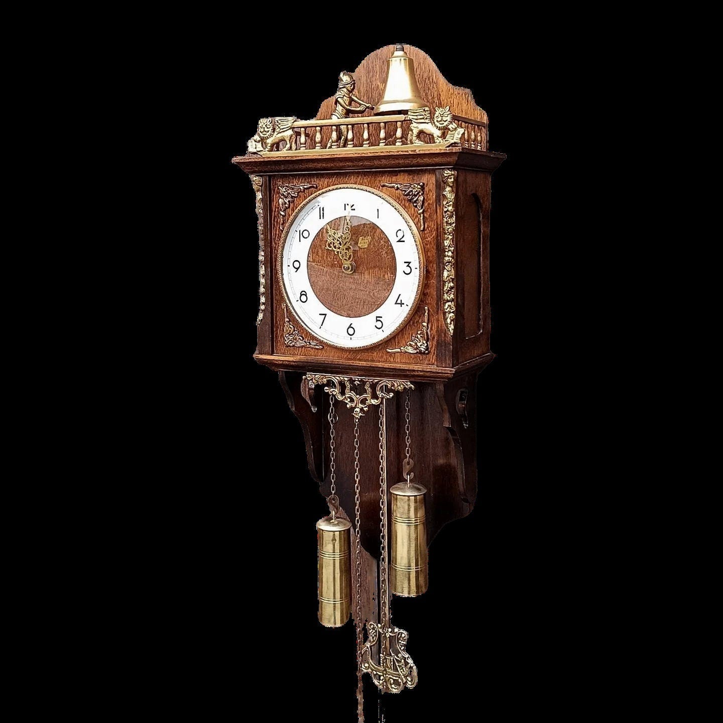 Antique Balcanto Wall Clock | French Made | Elegant Wooden Case | Fully Functional | Collectible Timepiece