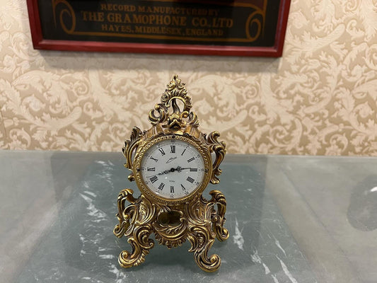 Antique Schmid Brass Pendulum Table Clock | Flawless Condition