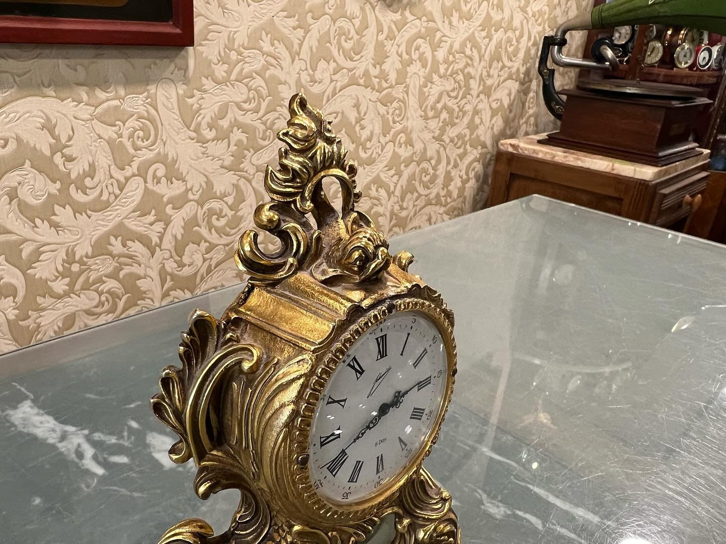 Antique Schmid Brass Pendulum Table Clock | Flawless Condition