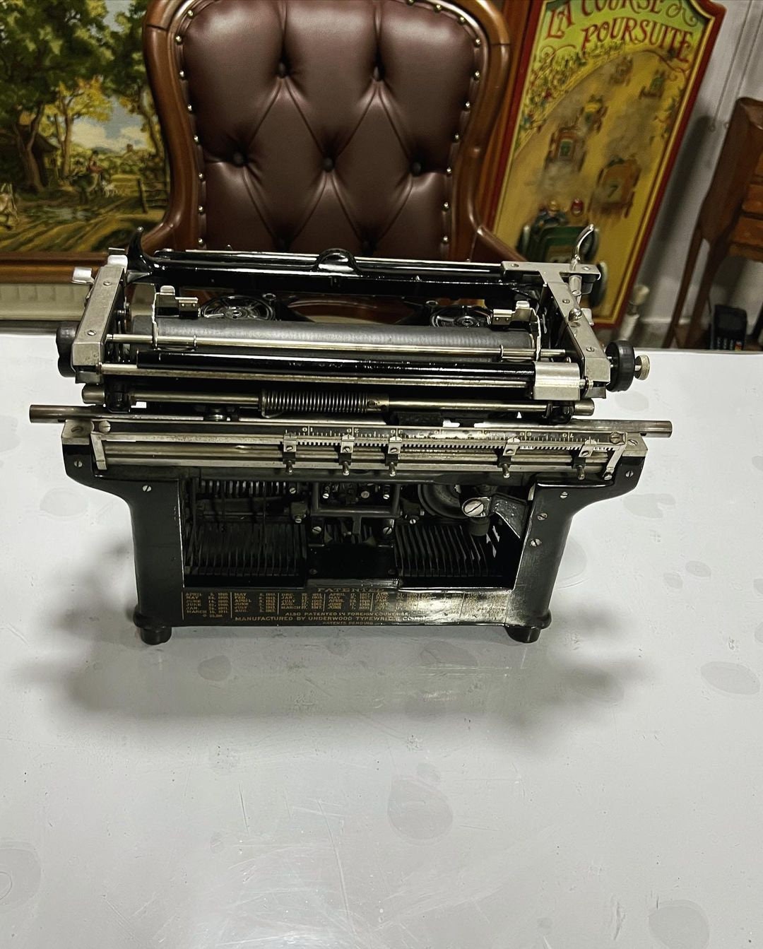 Antique 2024 underwood patented typewriter